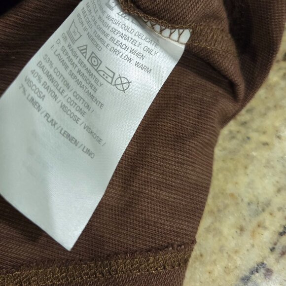 New! Naturals D&co Women’s Size S Brown Button Up Maxi Dress Linen Blend - Picture 8 of 16